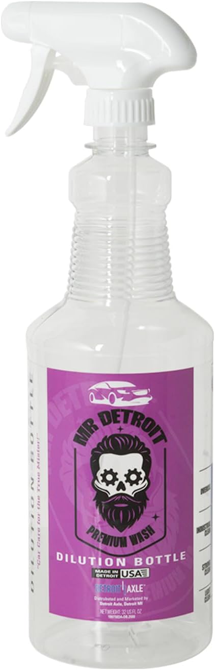 Mr. Detroit - Heavy Duty Degreaser & Dilution Bottle Hand Soap and Microfiber Towels, 64oz Degreaser Heavy-duty All-purpose Cleaner for Engines & Tires, Break Down Grease, Oil & Grime
