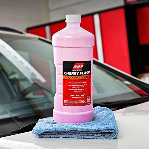 Malco Cherry Flash Automotive Liquid Paste Wax – Protect & Shine Your Vehicle/Easiest Way to Hand Wax Your Car/Lasting Gloss & Protection For Cars, Trucks, Boats, and Motorcycles / 64 Oz. (124864)