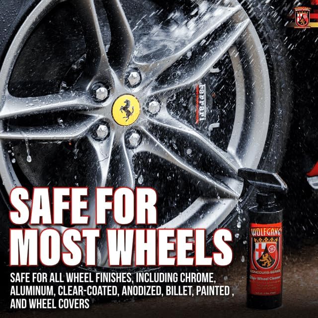 WOLFGANG CONCOURS SERIES Uber Wheel Cleaner | Color-Changing Wheel & Automotive Cleaner | Safe for All Wheel Types | Spray Bottle for Easy Application | WG-4900 | 16 oz