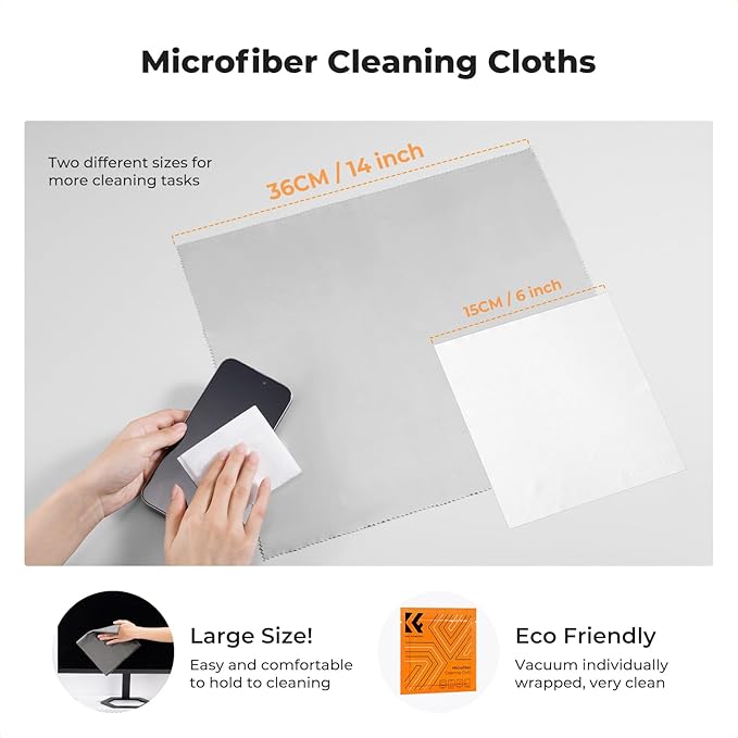 K&F CONCEPT 25-1 Professional Camera Cleaning Kit for DSLR Cameras with APS-C Sensor Cleaning Swabs/60ML&20ML Lens Cleaner/Cleaning Wipes/Camera Blower/Lens Pen Brush/Microfiber Cloths/Carrying Case