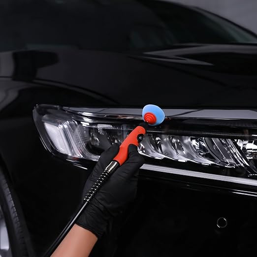 SPTA Mini Buffing Polishing Pads, 15Pcs Car Detail Mini Polisher Foam Pads, Detail Polishing Pads Used on Drill and Rotary Tools, for Small Area Detailing Polishing Waxing, Sealing Glaze