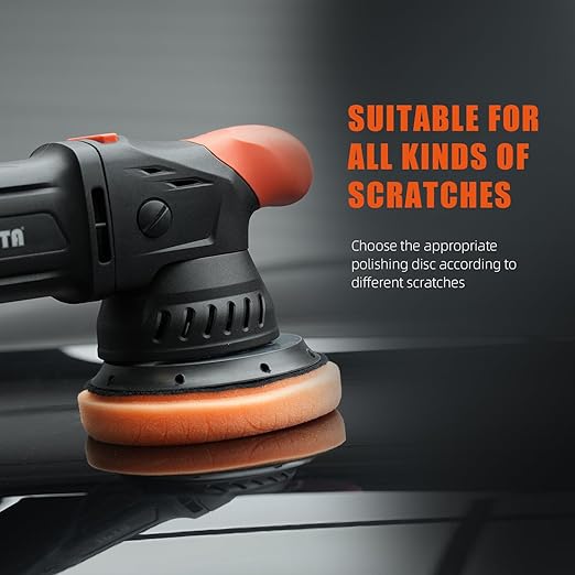 Buffing Polishing Pads, SPTA 5Pcs 5.5 Inch Face for 5 Inch 125mm Backing Plate Mix Cutting Force Buffing Pads Cutting Polishing Pad Kit for Car Buffer Polisher Compounding,Polishing, Waxing-SQPPS5MIX