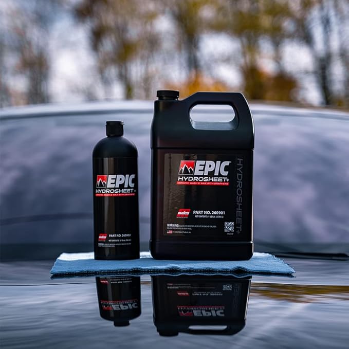 Malco Epic Hydrosheet - Ceramic Wash and Wax with Graphene/Clean, Shine, and Protect Your Vehicle in One-Step / 1 Gallon (260901)