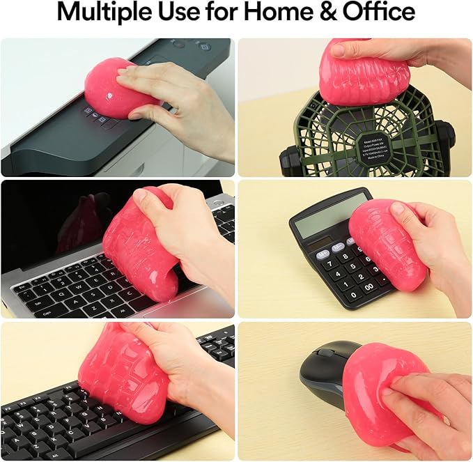 PULIDIKI Car Cleaning Gel Car Cleaning Putty Car Putty Auto Detailing Tools Car Slime Cleaner Dust Cleaning Gel for Car Interior Cleaner Car Cleaning Supplies Car Accessories Pink (2Pack)