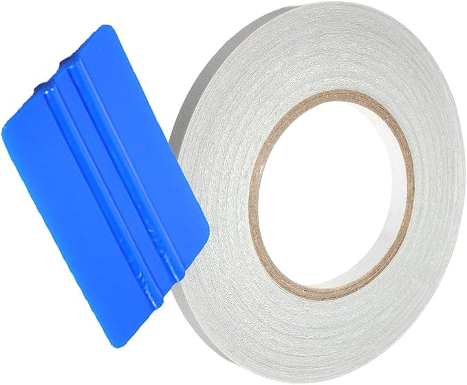 VViViD Clear Gloss Car Door Edge Sealing Paint Finish Protector Strip Roll (.5 Inch x 160ft Roll w/Squeegee)
