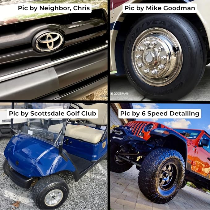 RENEW PROTECT - Blak - Real Restoration & True Protection, Rich Black for Tire & Trim, Mid- High Shine, Mats - RV- Motorcycle-Safe, Acrylic Ceramic-Hybrid Protectant, Wash-Proof, 5 min Dry-Seal 16oz