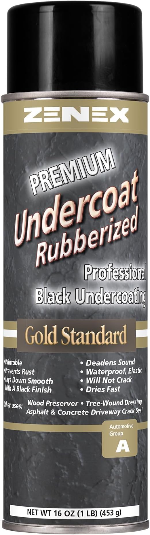 Zenex Rubberized Undercoat - Heavy Duty Undercoating for Vehicles | Rubberized Undercoating Spray for Cars, Trucks, and Trailers | Waterproof Rust Prevention | Sound Deadening | 16 oz (2 Count)