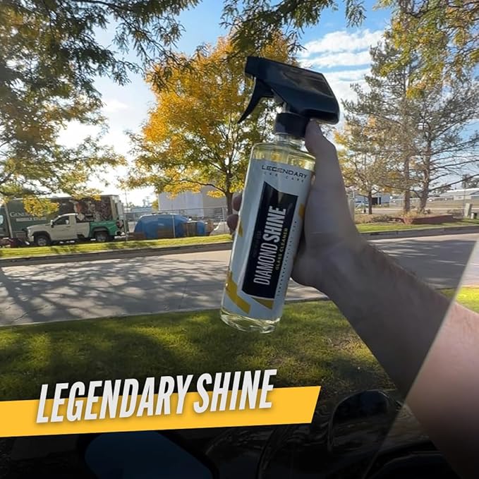 Legendary Glass Cleaner 64oz (Half Gal.) - Auto Window Cleaner Spray for Car Windows & Windshield - No Streaks, Ammonia-Free, Tint Safe - Interior/Exterior Use