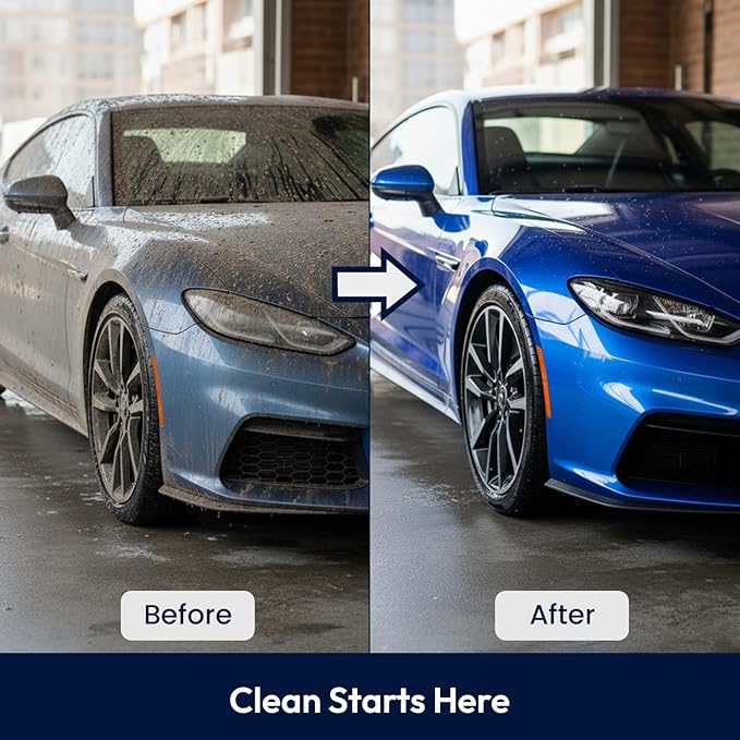 Car Whisperer – Premium Car Wash Soap 128 fl oz | High-Foam, pH-Balanced Formula | Streak-Free Shine | Protects Wax and Coatings | Safe for All Finishes | MADE IN USA