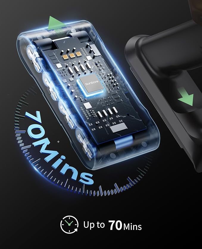 Cordless Vacuum Cleaner, 600W 50KPA 70Mins Vacuum Cleaners for Home,Stick Vacuum with Self-Standing ,Wall Mount Dock, 3.3Ft Hose,Aromatherapy, Household Vacuum for Pet Hair/Carpets/Hardwood(X7A Pro)