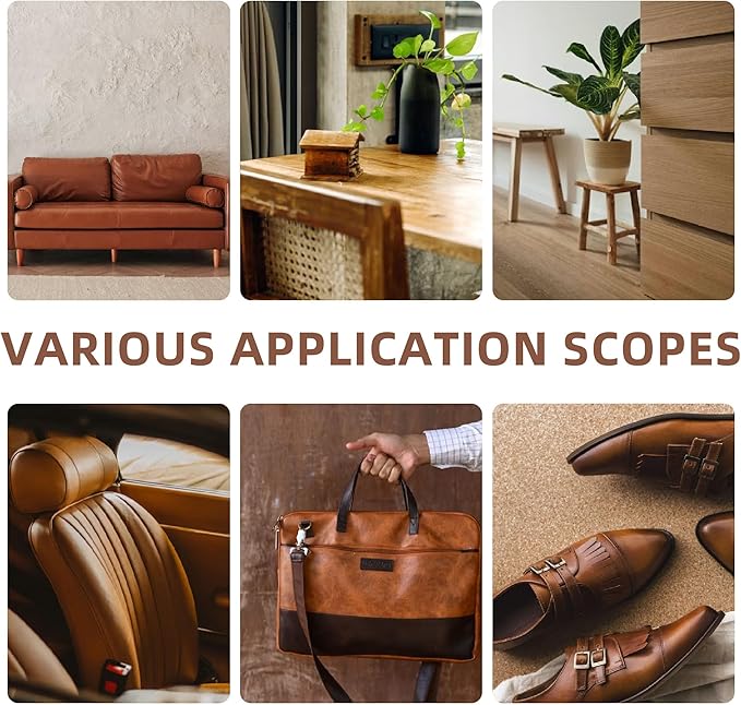 Leather Conditioner 2PCS, Leather Cleaner and Conditioner, Polisher, Moisturizer, and Restorer for Couches and Furniture, Protect Soften Leather Products