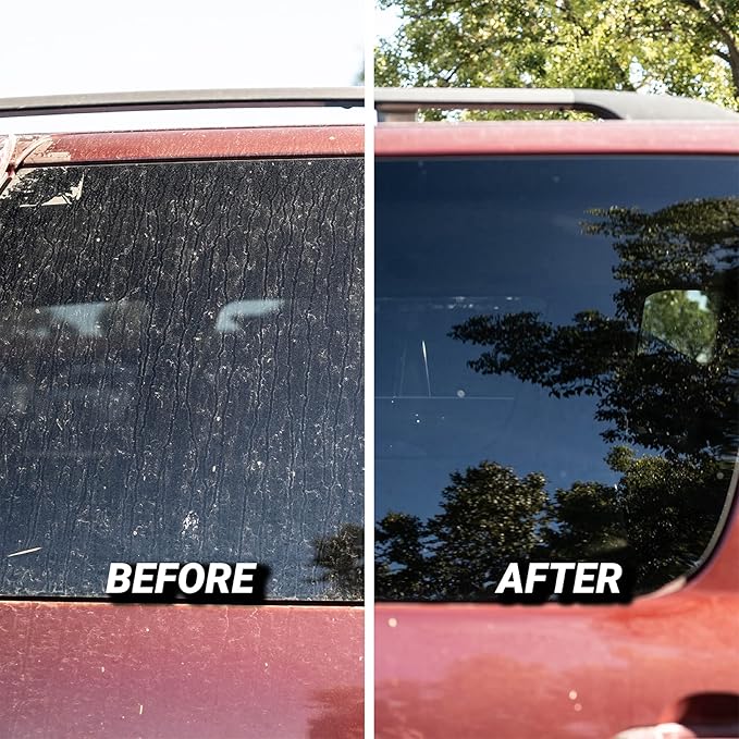 Rev Auto Car Window Cleaner - Includes Window Drying Towel | Ammonia-Free Glass Cleaner That is Tint Safe (16 fl oz)