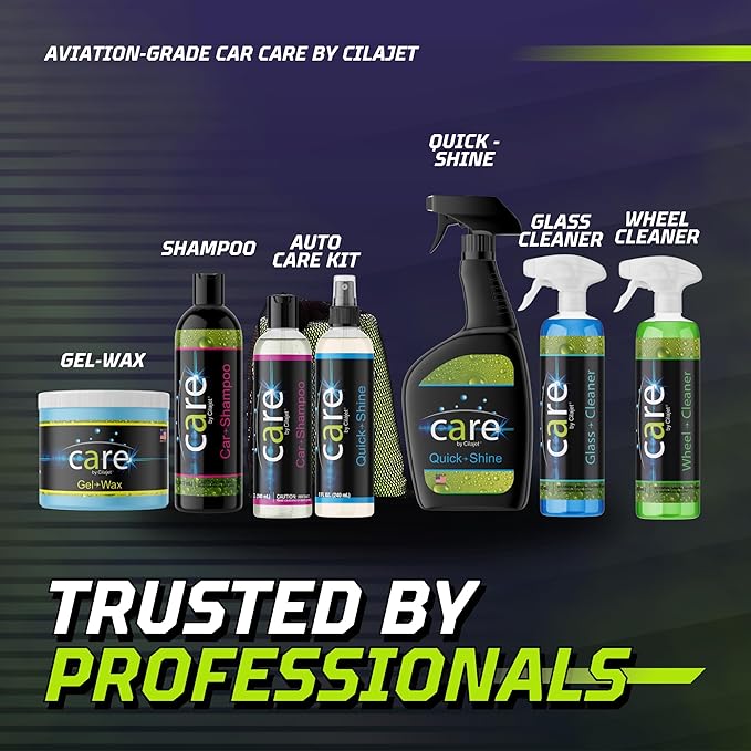 Travel Kit, Automotive Care Kit, 4 Piece Set, Includes 8oz Car Shampoo, 8oz Quick Shine, and Two Microfiber Towels