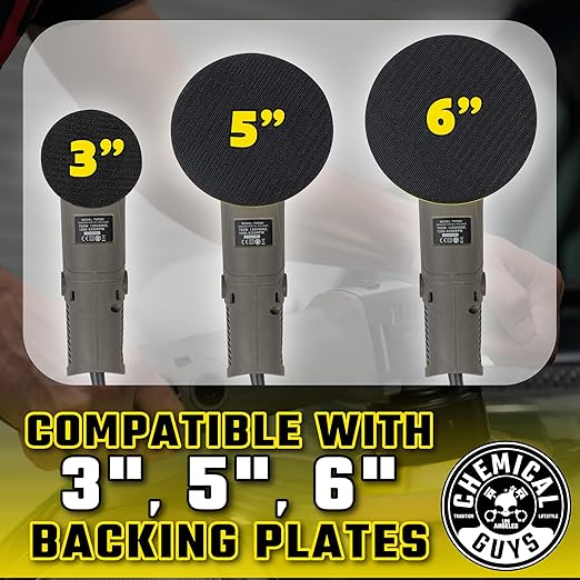 Chemical Guys BUF612 TORQX Random Orbital Polisher, One-Step Scratch & Swirl Removal Kit - 8 Items