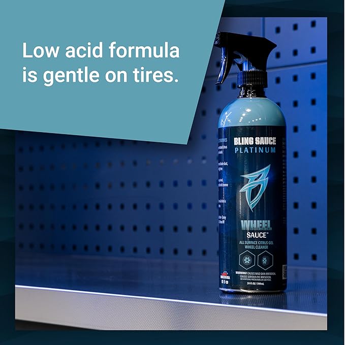 Bling Sauce Platinum Wheel Sauce, All Surface Citrus Gel Wheel Cleaner for Cars, Trucks, SUVs, 24oz.