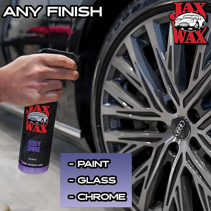 Jax Wax Body Shine Detailer - Spray Car Wax, Removes Water Spots and Dirt, Formulated with Natural Oil and Waxes for Superior Protection and Shiny Look, Use on Car, Boat and Motorcycle, 16 Oz
