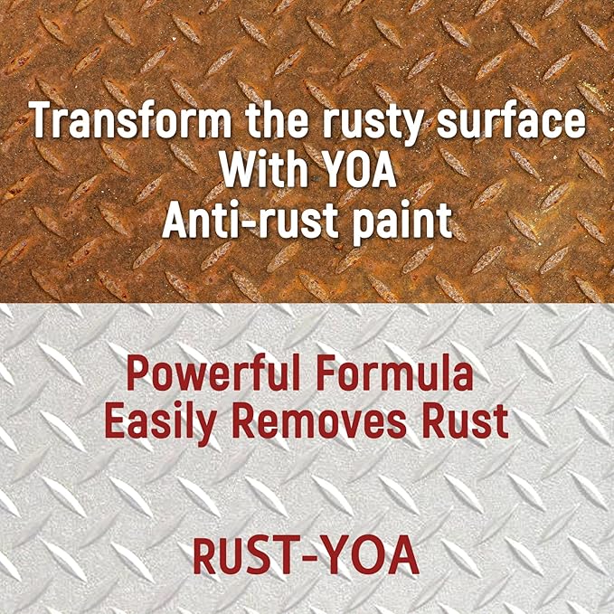YOA Metal Paint, Water-Based Rust-Proof Paint, 32 fl oz, Metal Primer and Protective Coating, Rusts-Proof Coating, Permanently Prevents Rusts (Matte Black)