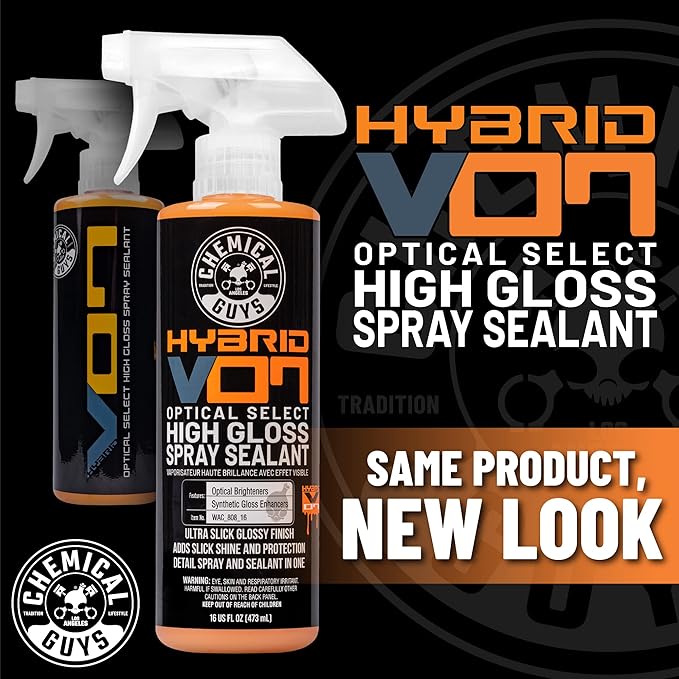 Chemical Guys WAC_808 Hybrid V7 Optical Select High Gloss Spray Sealant & Quick Detailer (Safe for All Finishes Including Ceramic Coatings), 128 fl oz (1 Gallon), Orange Scent