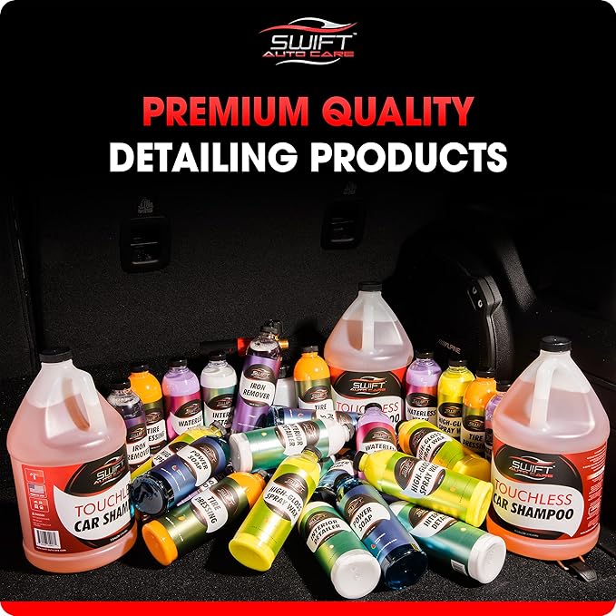 Swift Touchless Car Wash Shampoo (4 Gallon) - No Brushing Required, High Foaming Car Soap, Heavy Duty, Auto Detergent for Foam Cannon, Works on Cars, Trucks, RVs, Motorcycles, Upholstery & More!