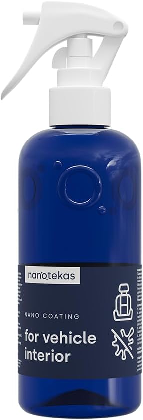 Professional Ceramic Nano Coating for Vehicle Interior - Long-Lasting Hydrophobic Protectant for Upholstery & Leather - Repels Dirt, Spills, & Moisture - Perfect for Fabric, Velour and Suede 8.45oz