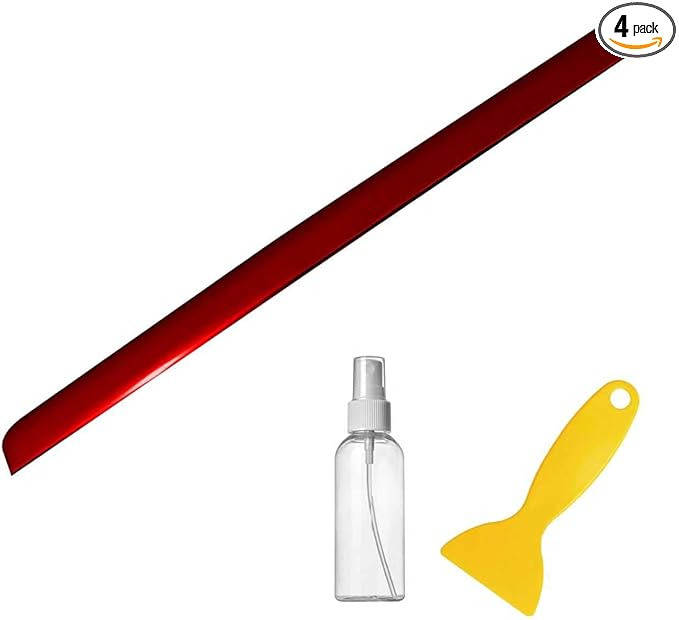 PPF Film for Tesla Model Y Juniperlliftgate Applique Wrap Sticker Exterior for Model Y Juniper Accessories Precut Protective Film Daytime Running Lights Trim Film (Red)