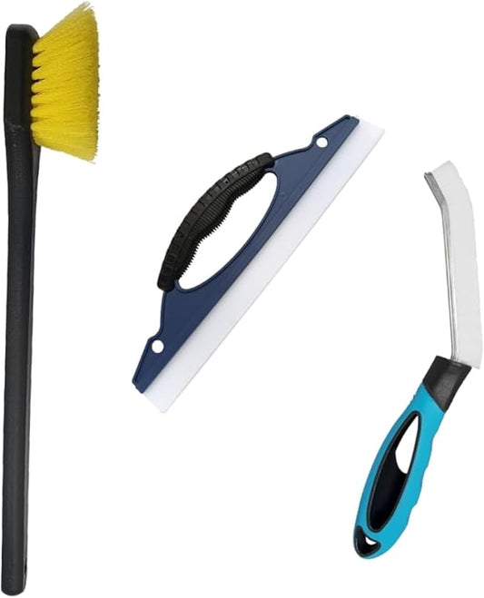 EvaClean Essentials' Shower and Bath Cleaning Kit - Grime and Dirt Remover Tools