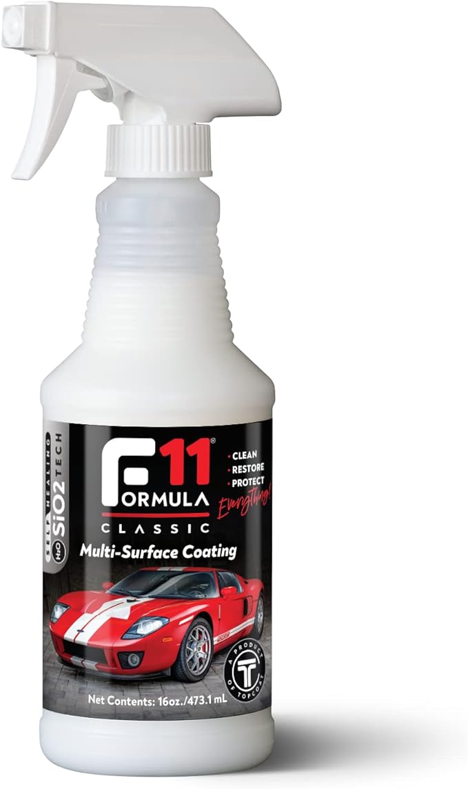 TopCoat F11 Car Polish & Sealer for Cars, Motorcycles, RVs and More – Water-Based Alternative to Ceramic Car Wax - 16 oz F11 Top Coat Spray Bottle