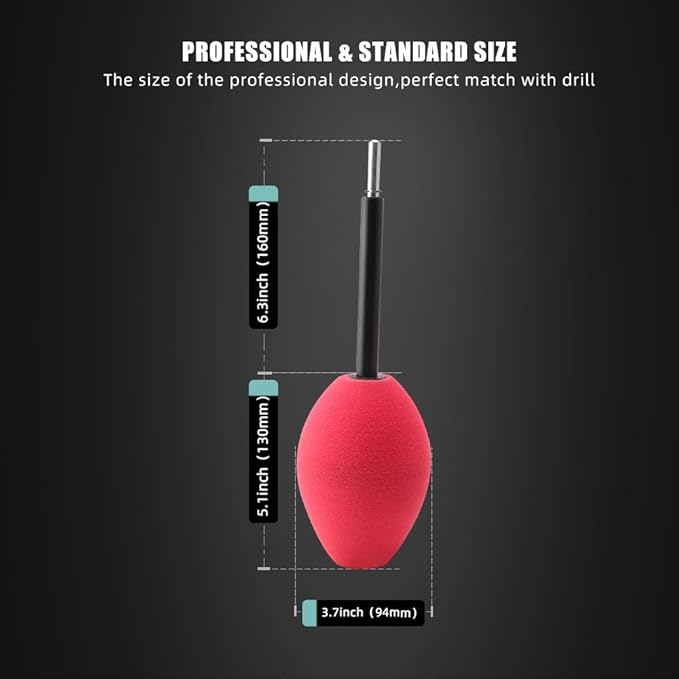 Wheel Rims Polisher, SPTA Polishing Ball, Polishing Cone, Metal Wheel Polishing Tool, Ball Buster Wheel and Rim Polisher System Attaches to Standard Household Drill
