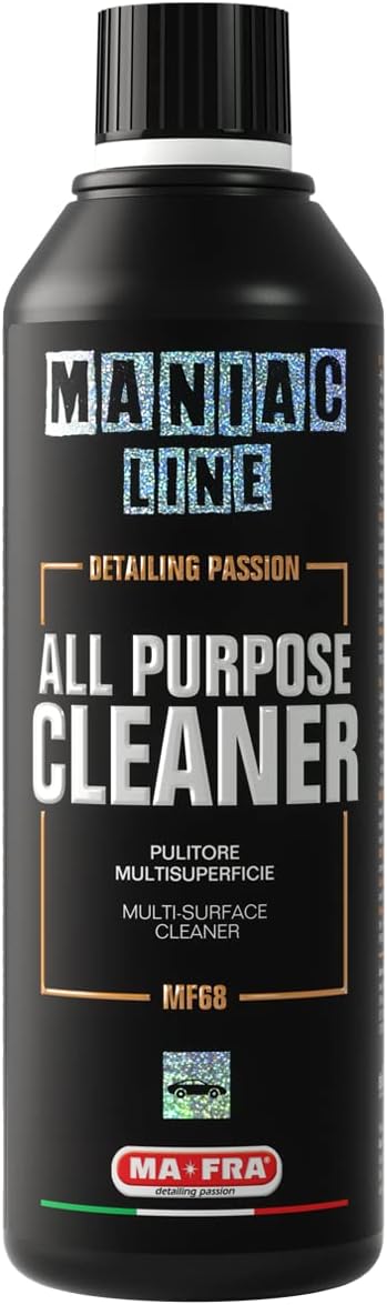 MANIAC LINE MAFRA Car Detailing Line, All Purpose Cleaner, 16.9 oz, Concentrated Multi-Surface Cleaner for Mats, Carpets, Fabric and Leather Seats, Plastics, Wheels, and Engine Bay