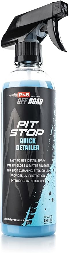 P & S PROFESSIONAL DETAIL PRODUCTS P&S Off Road Pit Stop Quick Detailer Easy Use for Side by Sides ATVs UTVs Interior Exterior Cleaner with UV Protection Safe on All Finishes 16 oz. Spray