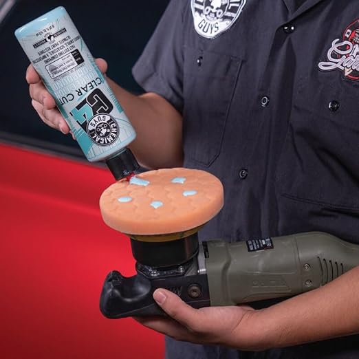 Chemical Guys C4 Clear Cut Correction Compound - Professional Paint Correction Polish for Cars, Trucks, SUVs, and RVs - Swirl, Hologram and Scratch Remover for a Smooth, Glossy Finish, 16 fl oz