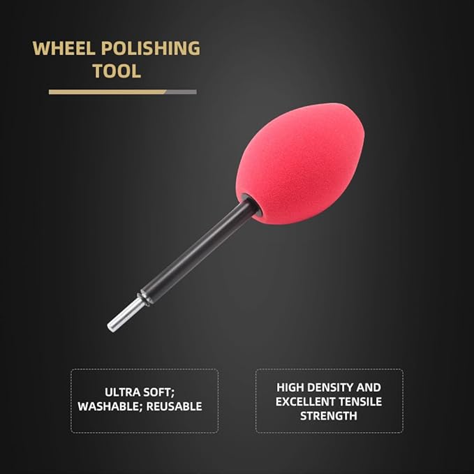 Wheel Rims Polisher, SPTA Polishing Ball, Polishing Cone, Metal Wheel Polishing Tool, Ball Buster Wheel and Rim Polisher System Attaches to Standard Household Drill
