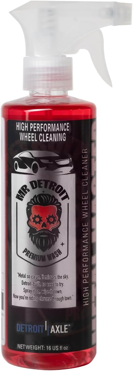 Mr. Detroit - 2pc Wheel Cleaner & Tire Shine Kit High Performance Wheel Cleaner, Long Lasting Tire Shine, Safe for Cars, Trucks, SUVs, Motorcycles, RVs & More, Professional Car Detailing