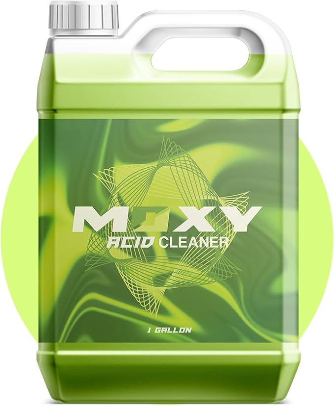 Moxy Acid Wheel and Tire Cleaner (1 Gallon) - Professional Car Wash Wheel Cleaner - Cleaning Spray for Car Detailing - Wheel Cleaning Kit Safe for Cars, SUVs, Motorcycles, RVs, and Trucks