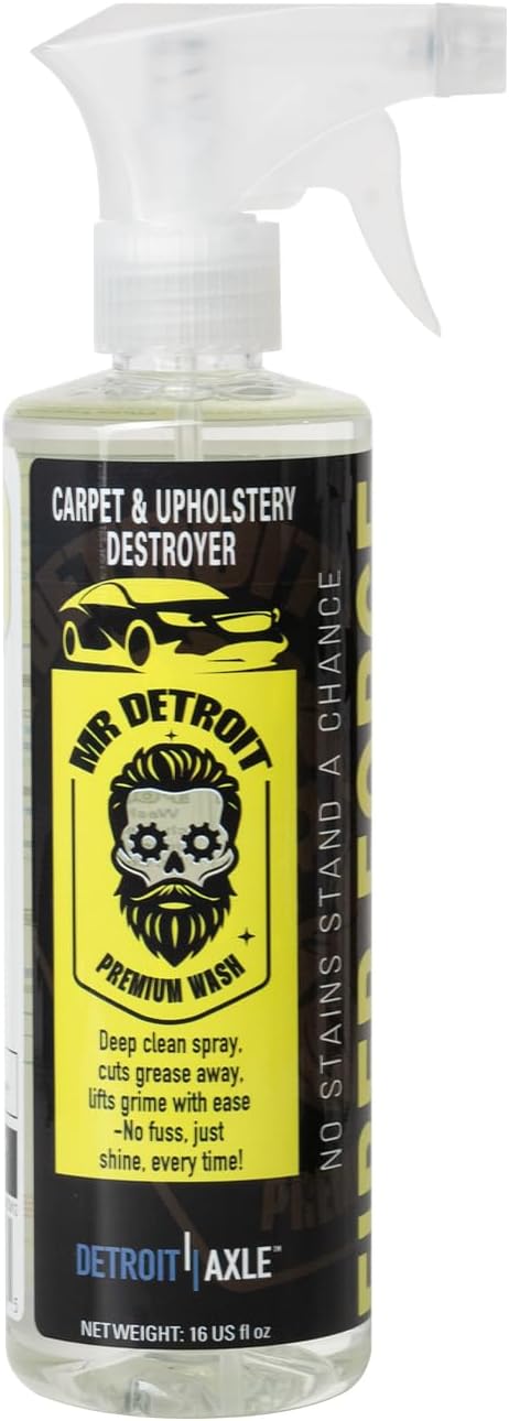 Mr. Detroit - 5pc Interior Detailing Kit, Leather Cleaner & Conditioner, Interior Speed Detailer, Carpet & Upholstery, Glass Cleaner, Professional Grade Formula for Deep Cleaning & Restore