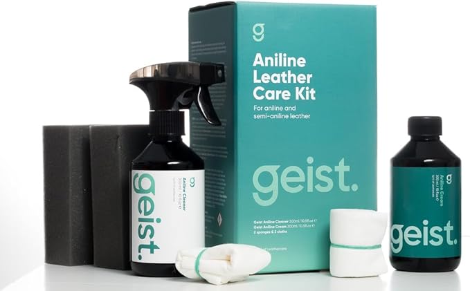Geist. Aniline Leather Care | for Aniline & semi-Aniline Furniture, Jacket, Bag and Accessories (Care Kit)
