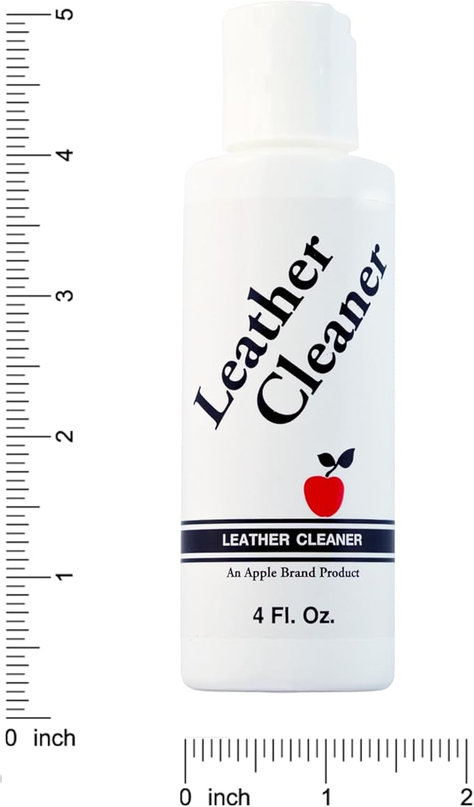 Apple Brand Leather Cleaner 4 oz - Great for Shoes, Boots, Handbags, Car Upholstery, Furniture - Removes Surface Dirt, Grime, Salt and More From Finished Leathers