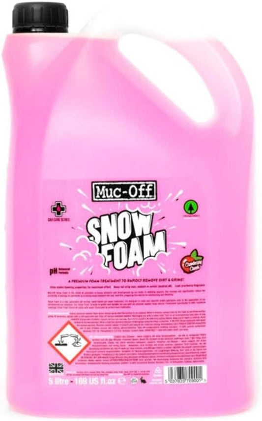 Muc-Off Snow Foam, 5 Liter - Biodegradable Car Wash Soap, Car Shampoo, Foam Cannon Soap - pH Neutral Bike Wash, Motorcycle Wash and Car Soap