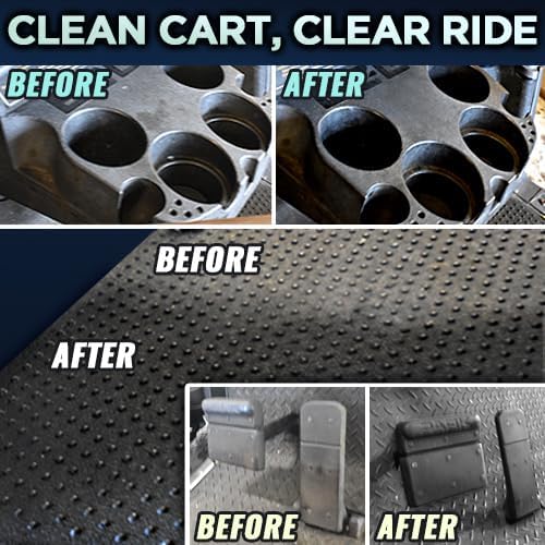 Club Clean Cart Shine, Golf Cart Body Windshield Cleaner Plus Polisher - Hard Water Shield, Removes Hard Water Stains - Battery Acid Shield, Grease Spray, Lubricates & Rust Proofs - Trim & Tire Shield