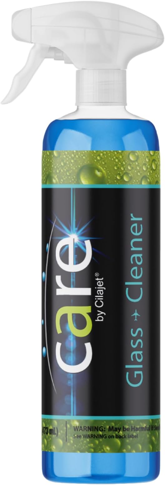 Care Glass Cleaner (16 oz) - Auto Window Cleaner for Car and Truck Windows, Windshields, Mirrors Professional Strength, Streak-Free Window Cleaning Kit, Safe for Tinted Windows, Made in USA 