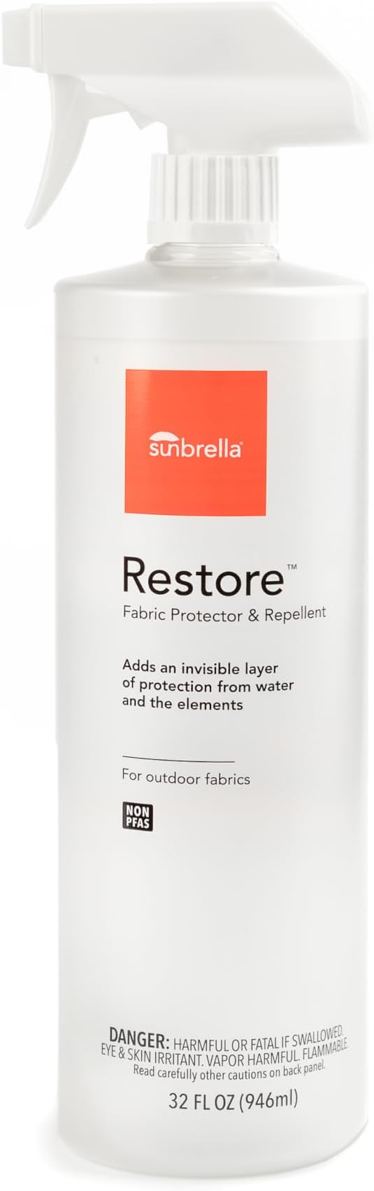Sunbrella Restore Fabric Protector | Water-Repellent Spray for Outdoor Fabrics | Easy Use, Non-PFAS | Protect & Restore Upholstery | 32 fl oz
