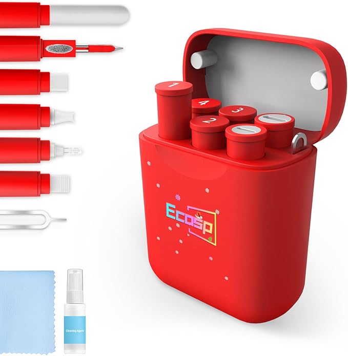Cleaner Kit for AirPod, Multi-Tool iPhone Cleaning Kit, Cell Phone Cleaning Repair & Recovery iPhone and iPad (Type C) Charging Port, Lightning Cables, and Connectors
