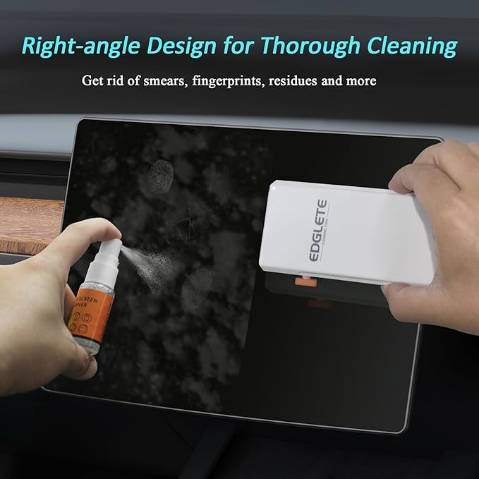 Car Screen Cleaner Spray and Wipe, Car Interior Cleaner Detailing Kit Screen Cleaning Tool for Touchscreen Display Dashboard, Car Detailing Brush for Tesla Jeep BMW Honda Benz Chevy