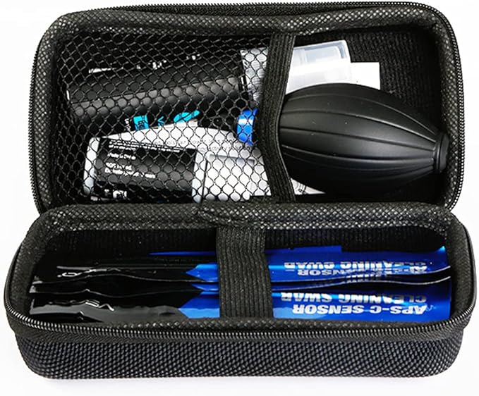 VSGO All-in-One Camera Cleaning Kit for APS-C Sensor Cameras (16mm) Compatible with Canon, Nikon, Sony, Pentax & DSLR, Includes CMOS Swabs, Lens Pen, Air Blower & More (DKL-20)