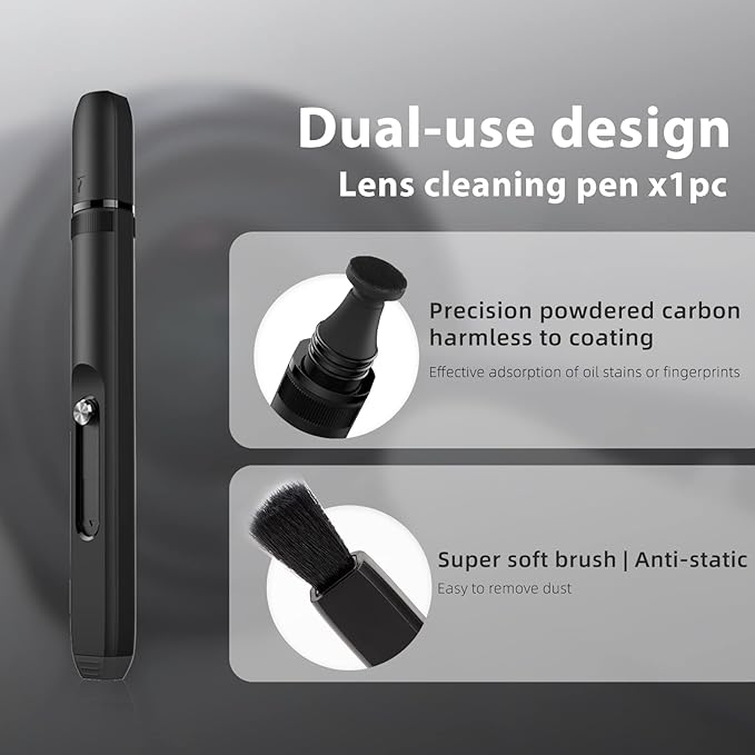 VSGO Professional Camera Cleaning Kit – for Canon, Nikon, Sony, DSLR & Mirrorless Cameras, Includes Lens Cleaning Pen, Air Blower, Sensor Swabs for Full Frame & APS-C, Microfiber Cloth