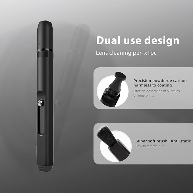 VSGO 11-in-1 Mirrorless Camera Cleaning Kit for Canon,Nikon,Sony,Samsung,Fuji DSLR Cameras, Air Blower Lens Cleaning Pen Microfiber Cloth and Portable Bottle Included (VS-A8E)