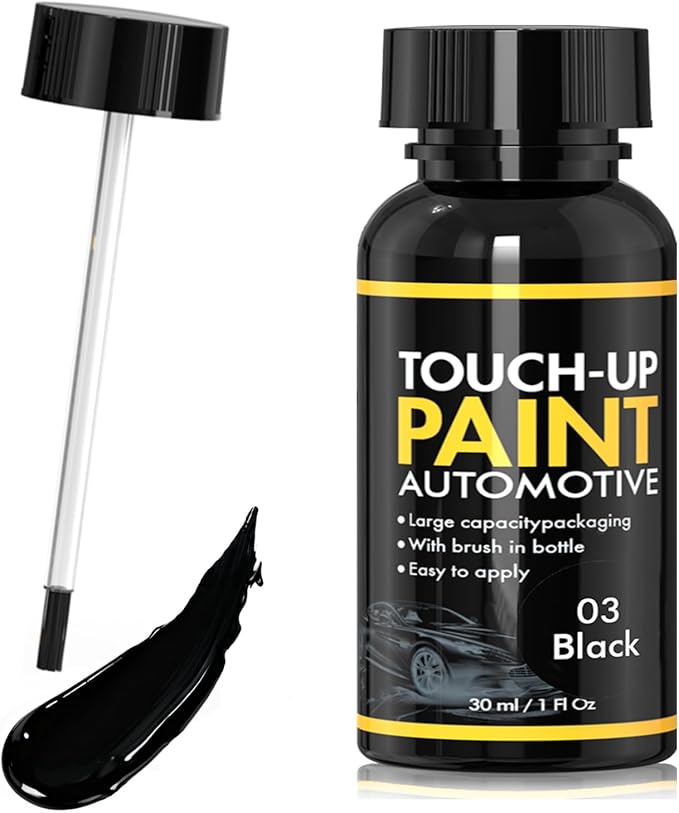 Car Scratch Remover, 30ml Black Car Paint Touch Up for Deep Scratches, Quick Drying, Easy to Use, Includes Body Putty & Sandpaper for Professional DIY Finish