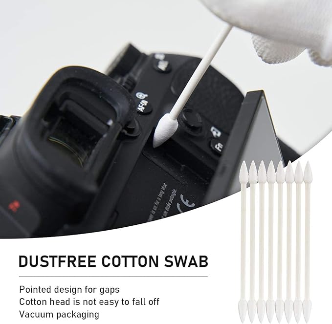 VSGO Professional Lens Cleaning Kit with Air Blower Folding Pouch Microfiber Lens Cloth Wet Wipes Lens Cleaner Metal Brush Cotton Swab Compatible for Optical Camera Lens Phone Laptop Cleaning(VS-A2E)