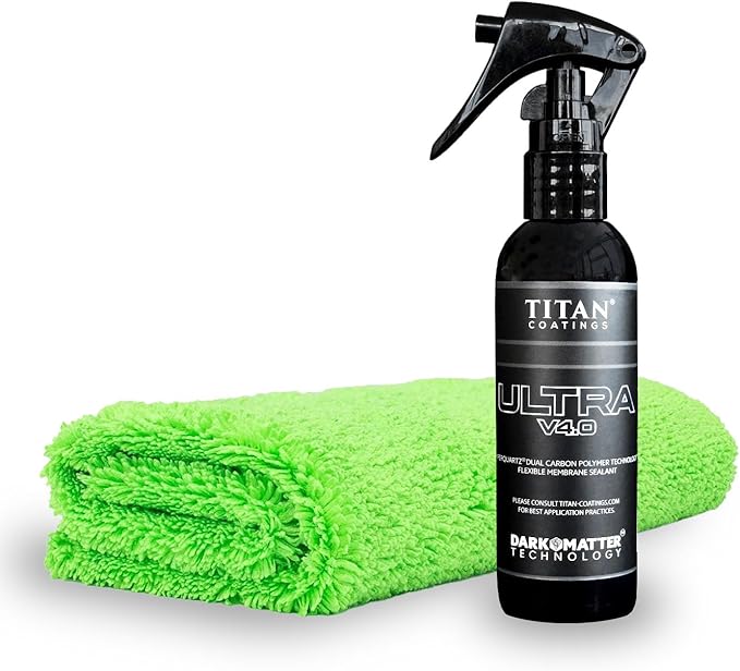 Ultra V4.0 Ceramic Spray Coating 100ml - Extreme Gloss & Hydrophobic Shine - Dual Carbon Polymer & Hyper Quartz® Technology - Long Lasting UV Protection - Easy Spray & Wipe Car Sealant
