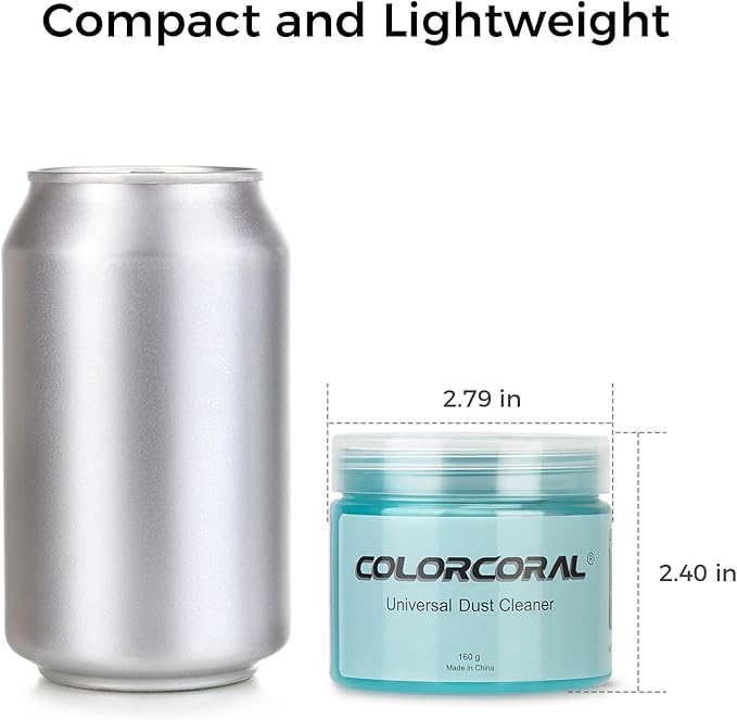 ColorCoral 2Pack Car Cleaning Gel Universal Dust Cleaner for Car Vent Keyboard Cleaning Detailing Slime Putty Cleaning Kit Car Accessories, Gifts for Adults Men Women Kids Teens